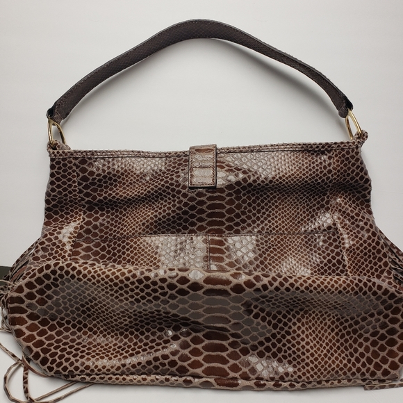 G.I.L.I leather snake skin handbag - Picture 4 of 8